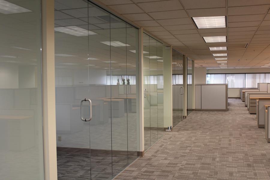 Glass Wall Tacoma Kent Federal Way Tenant Improvement Commercial Offices